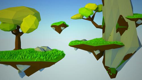 Flying Islands  - Low Poly preview image